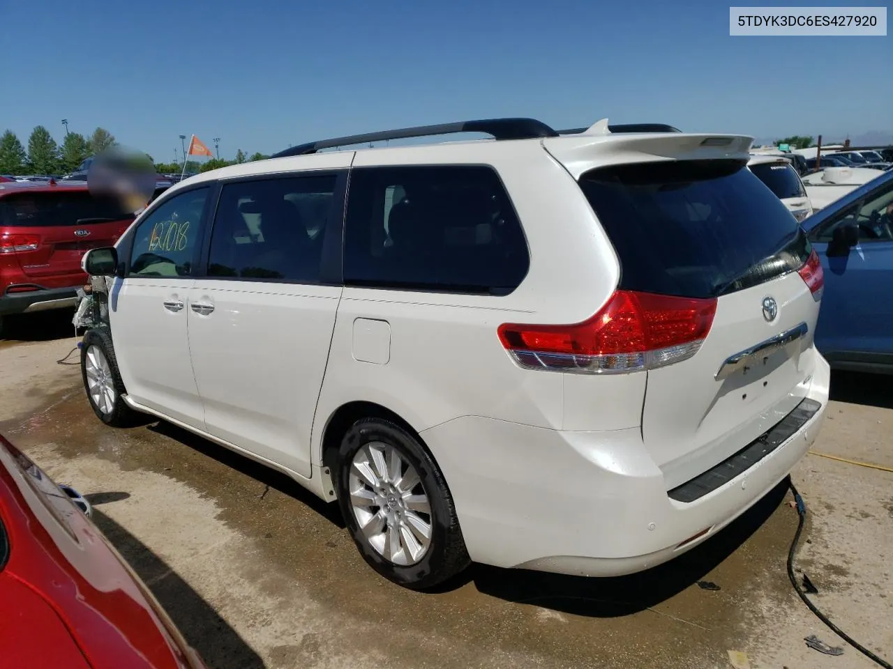 2014 Toyota Sienna Xle VIN: 5TDYK3DC6ES427920 Lot: 54075594