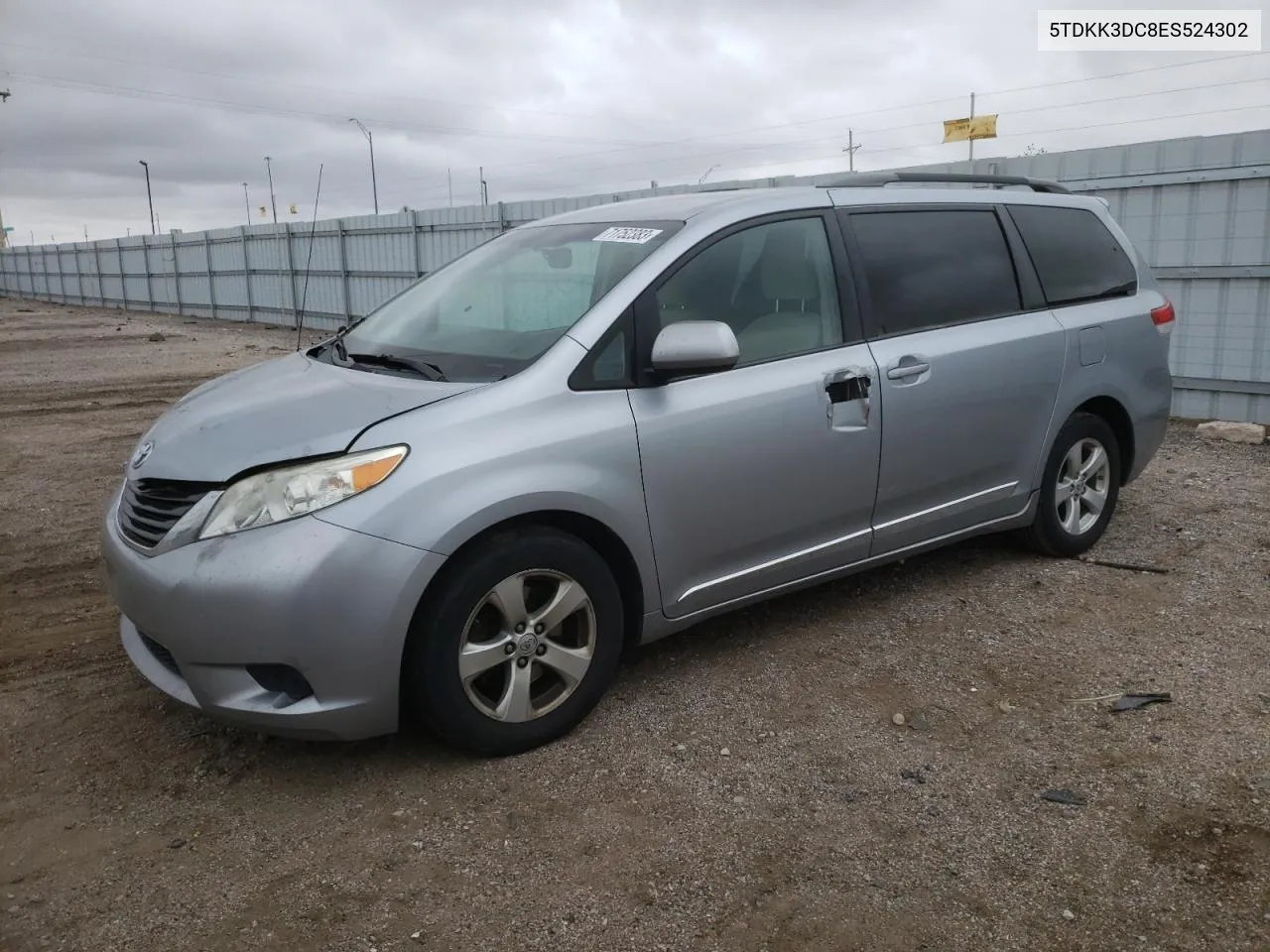 2014 Toyota Sienna Le VIN: 5TDKK3DC8ES524302 Lot: 56562434