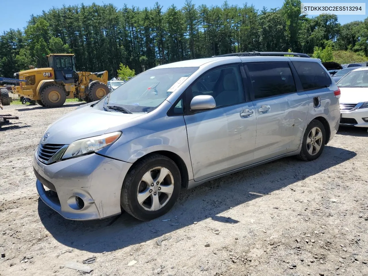 2014 Toyota Sienna Le VIN: 5TDKK3DC2ES513294 Lot: 56612064