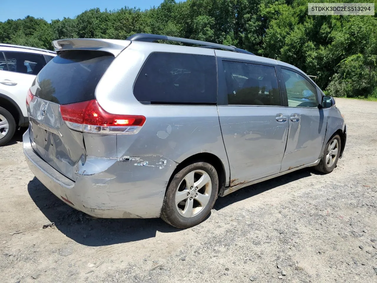 2014 Toyota Sienna Le VIN: 5TDKK3DC2ES513294 Lot: 56612064