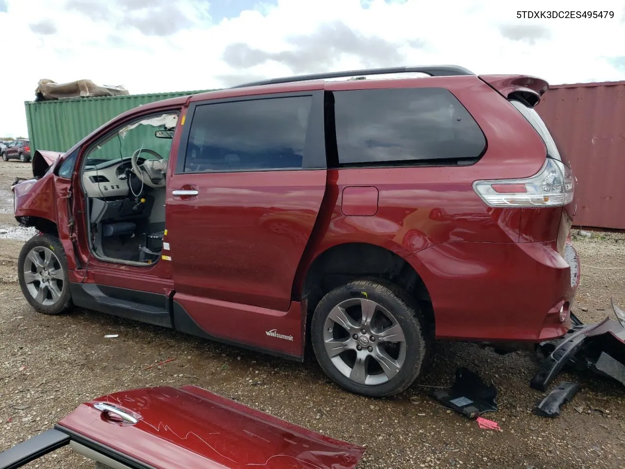 2014 Toyota Sienna Sport VIN: 5TDXK3DC2ES495479 Lot: 57721254