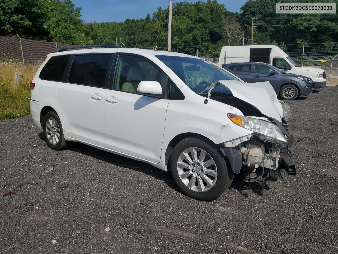 2014 Toyota Sienna Xle VIN: 5TDDK3DC6ES078238 Lot: 59346894