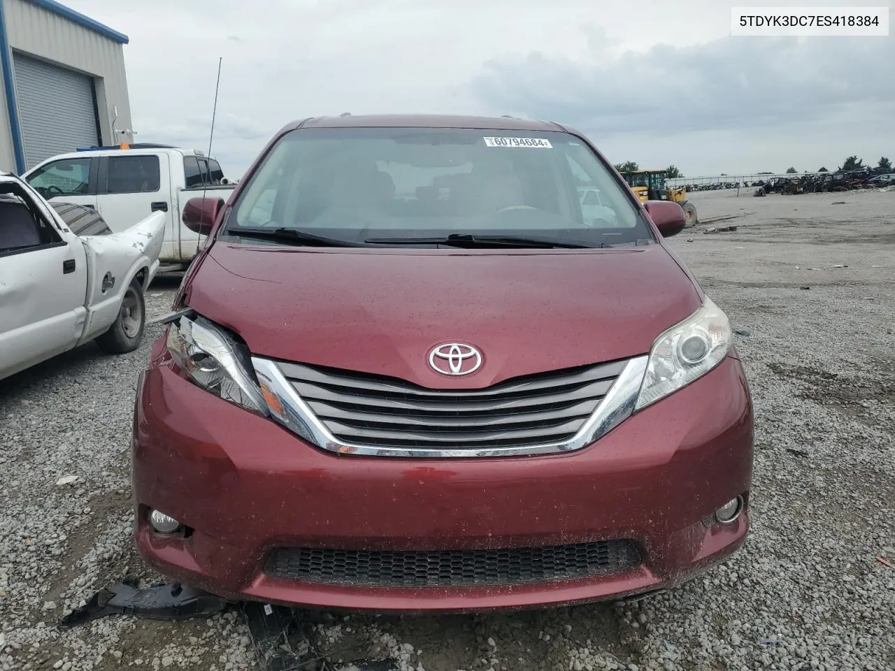 2014 Toyota Sienna Xle VIN: 5TDYK3DC7ES418384 Lot: 60794684