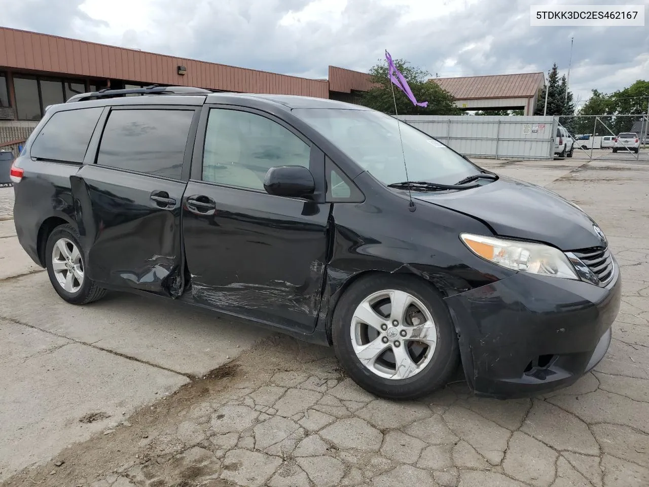 2014 Toyota Sienna Le VIN: 5TDKK3DC2ES462167 Lot: 61890674