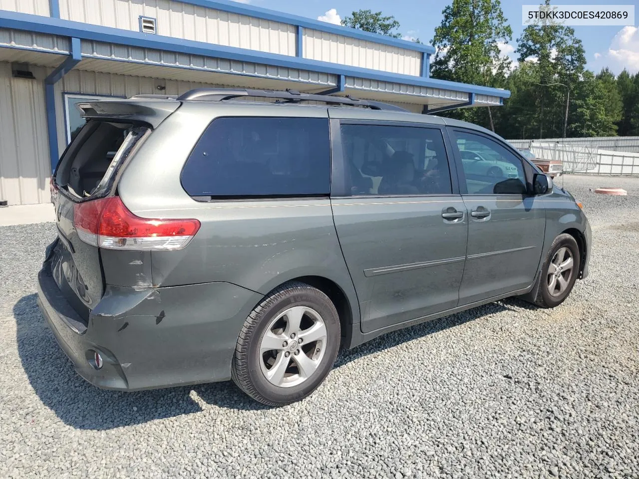 2014 Toyota Sienna Le VIN: 5TDKK3DC0ES420869 Lot: 61898224