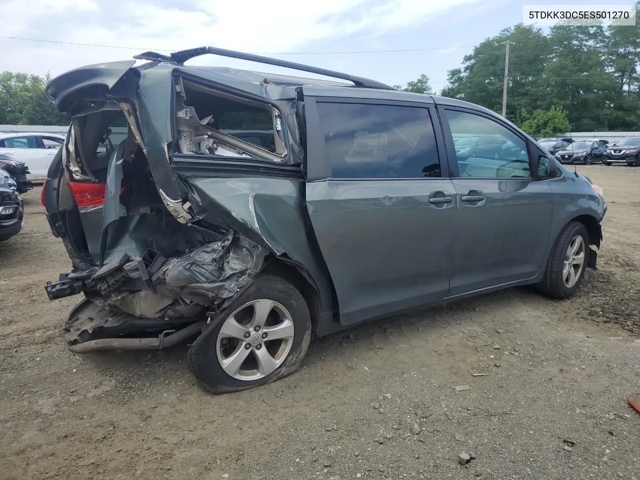 2014 Toyota Sienna Le VIN: 5TDKK3DC5ES501270 Lot: 62237944