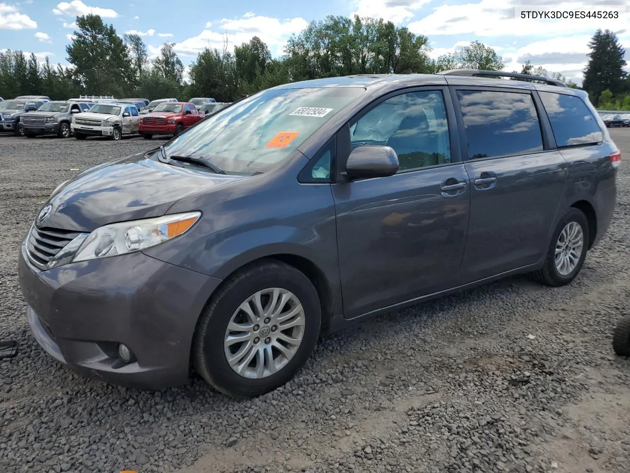 2014 Toyota Sienna Xle VIN: 5TDYK3DC9ES445263 Lot: 65012934