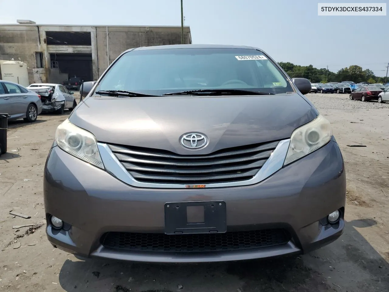 2014 Toyota Sienna Xle VIN: 5TDYK3DCXES437334 Lot: 68070524