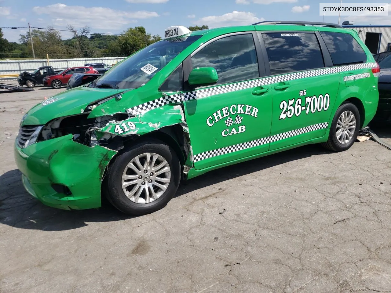 2014 Toyota Sienna Xle VIN: 5TDYK3DC8ES493353 Lot: 68456344