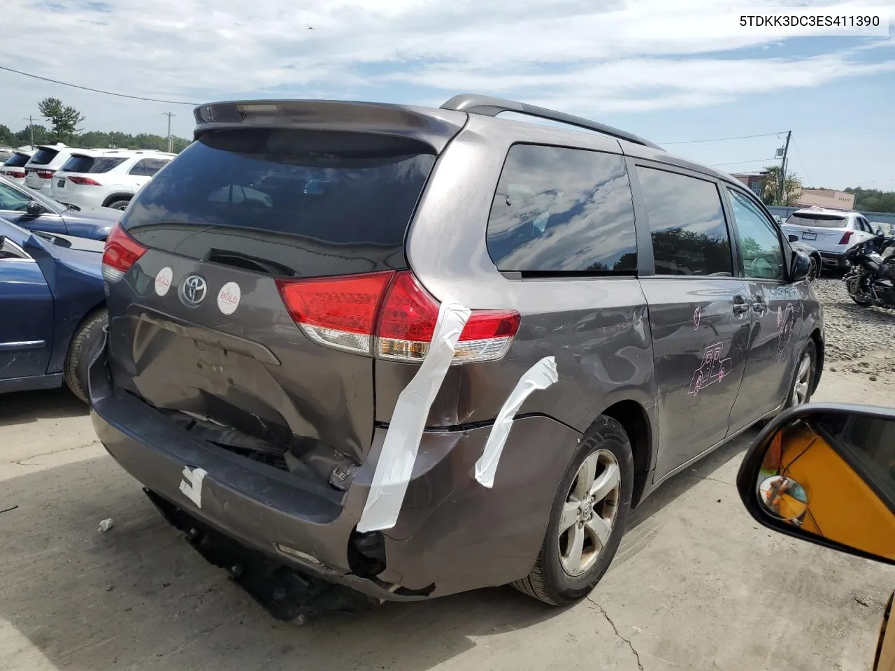 2014 Toyota Sienna Le VIN: 5TDKK3DC3ES411390 Lot: 68657254