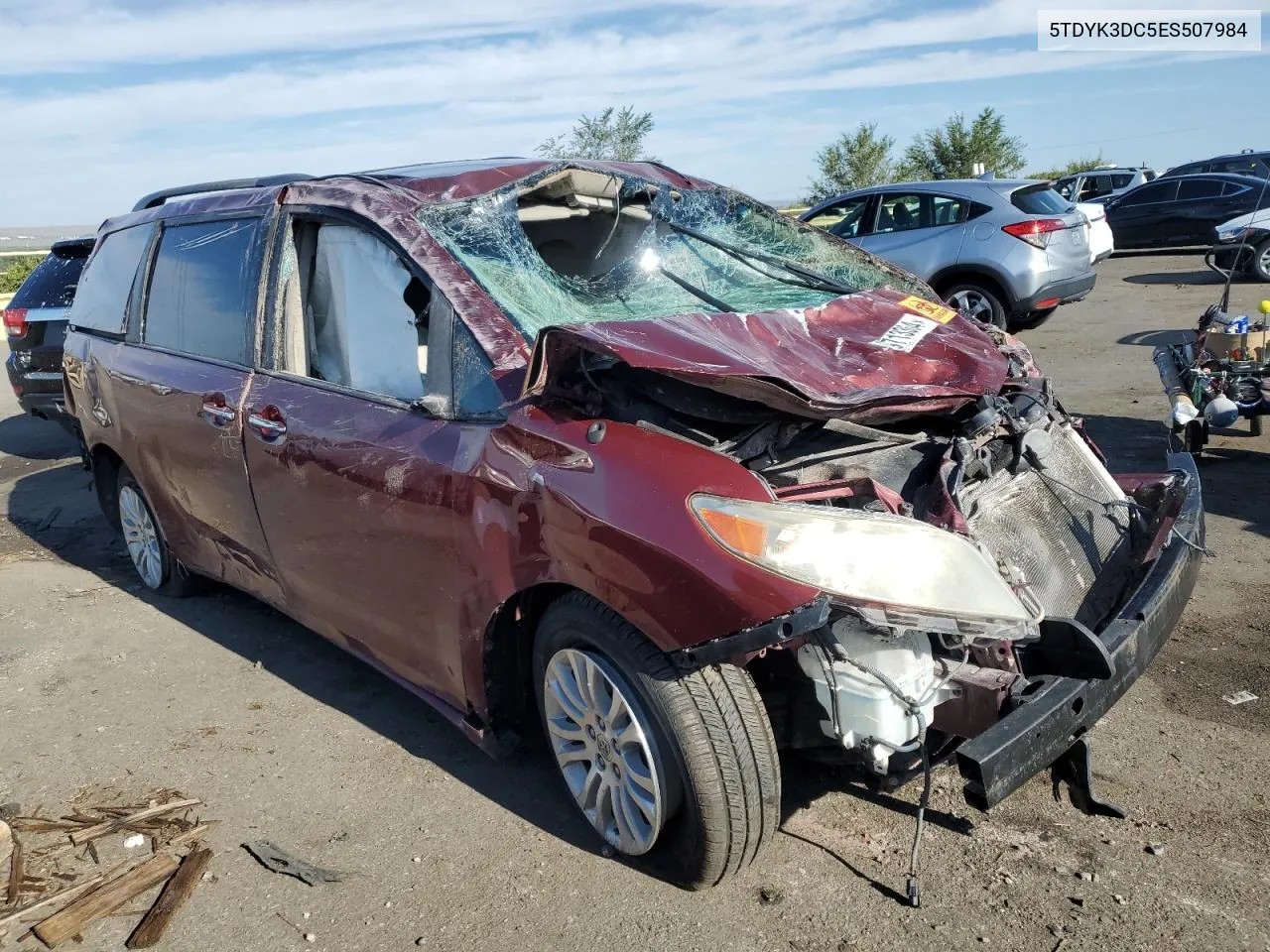 5TDYK3DC5ES507984 2014 Toyota Sienna Xle