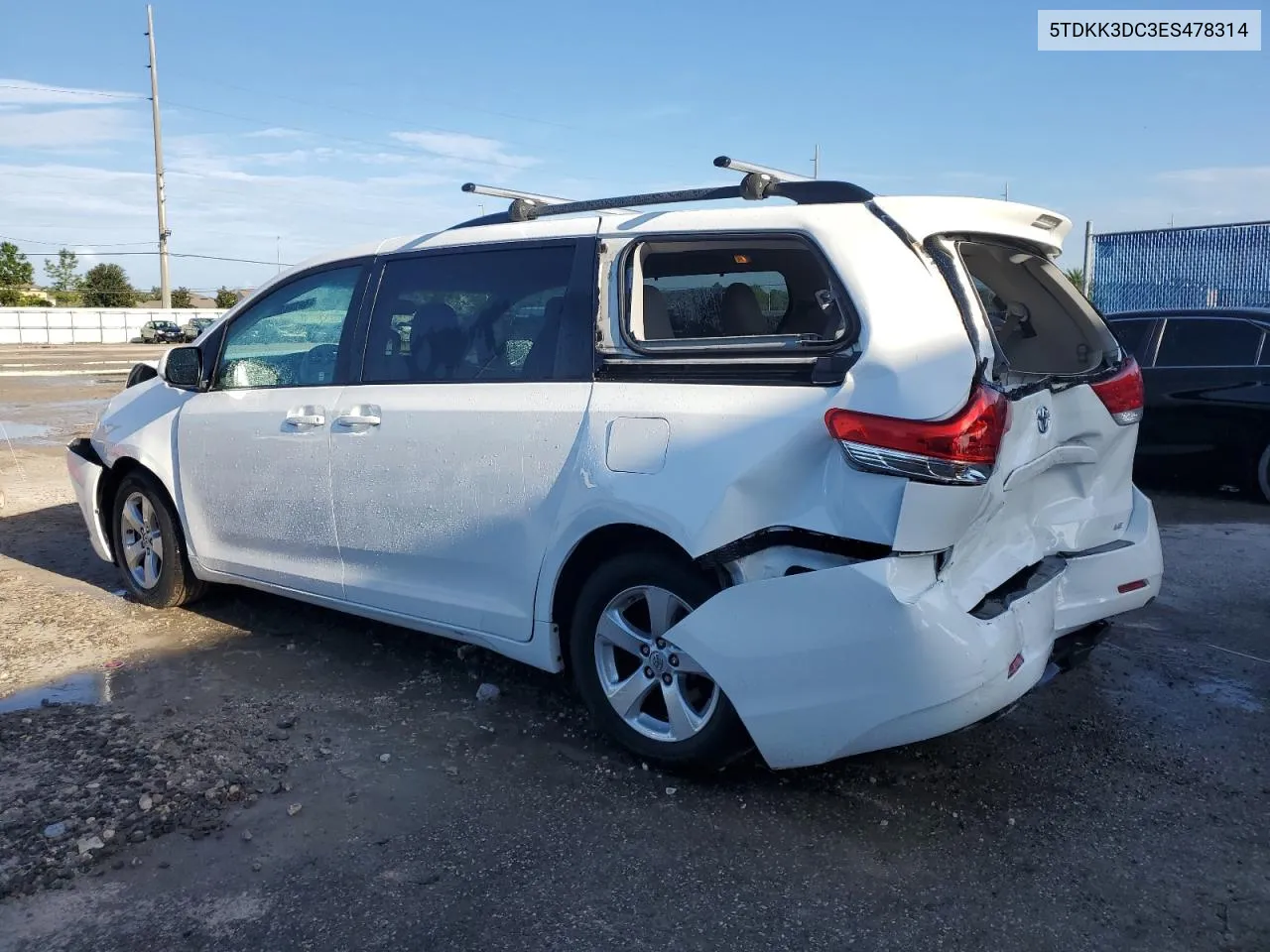 5TDKK3DC3ES478314 2014 Toyota Sienna Le