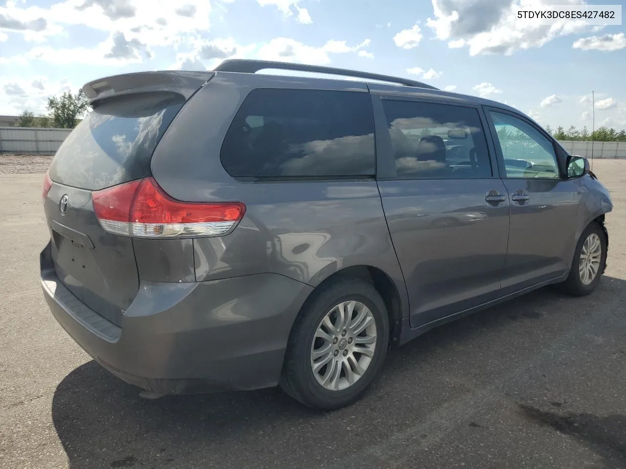 2014 Toyota Sienna Xle VIN: 5TDYK3DC8ES427482 Lot: 70829004