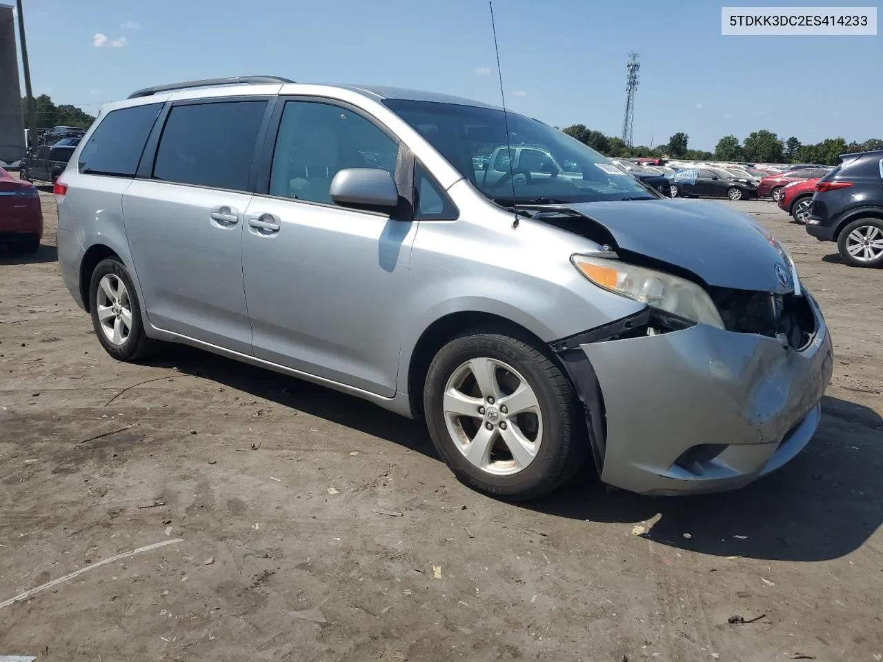 2014 Toyota Sienna Le VIN: 5TDKK3DC2ES414233 Lot: 70993524