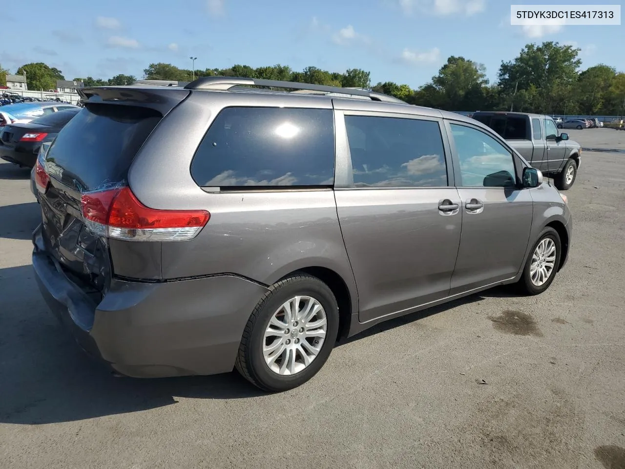 2014 Toyota Sienna Xle VIN: 5TDYK3DC1ES417313 Lot: 71170474