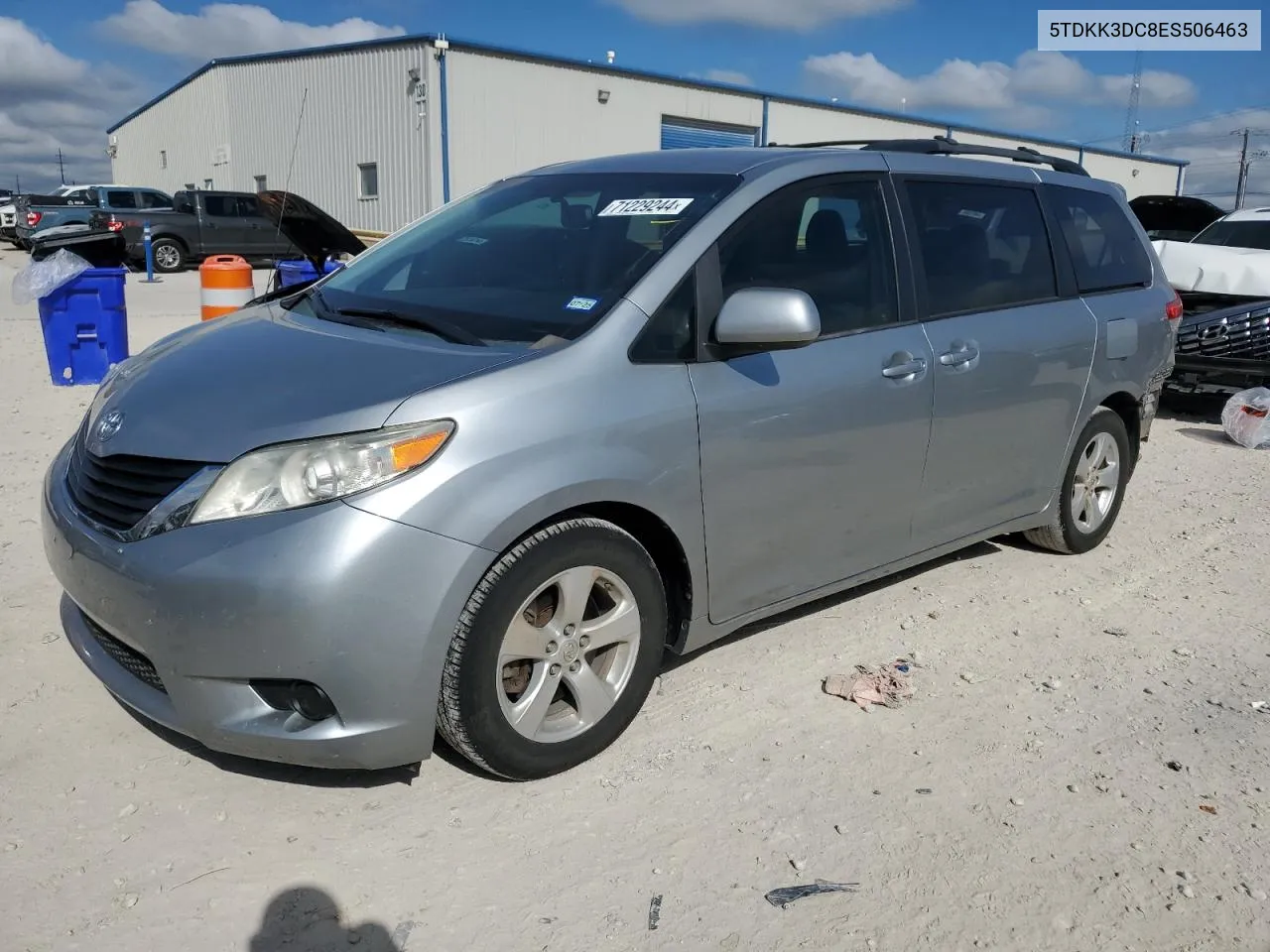 2014 Toyota Sienna Le VIN: 5TDKK3DC8ES506463 Lot: 71229244