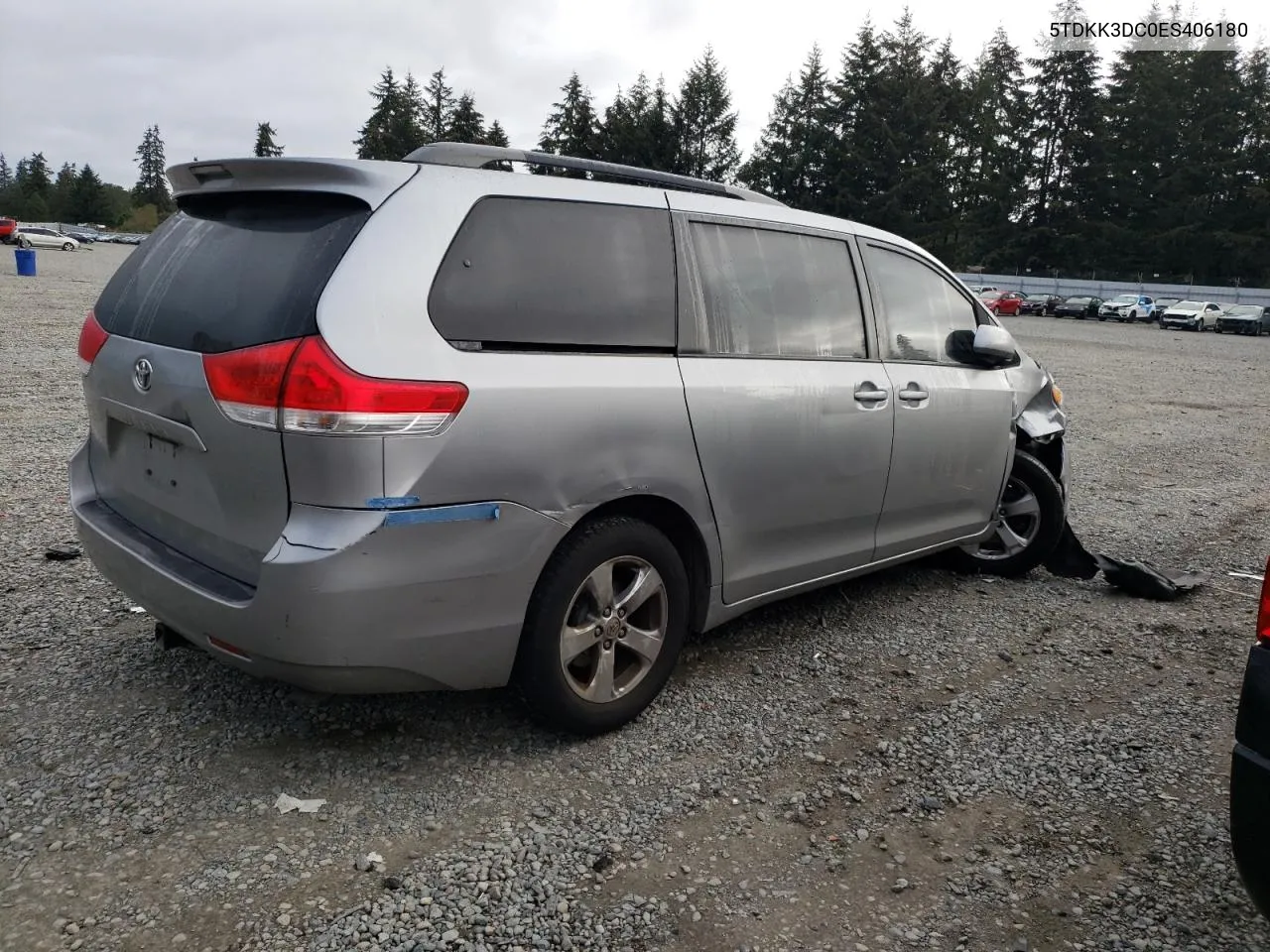 2014 Toyota Sienna Le VIN: 5TDKK3DC0ES406180 Lot: 71461724