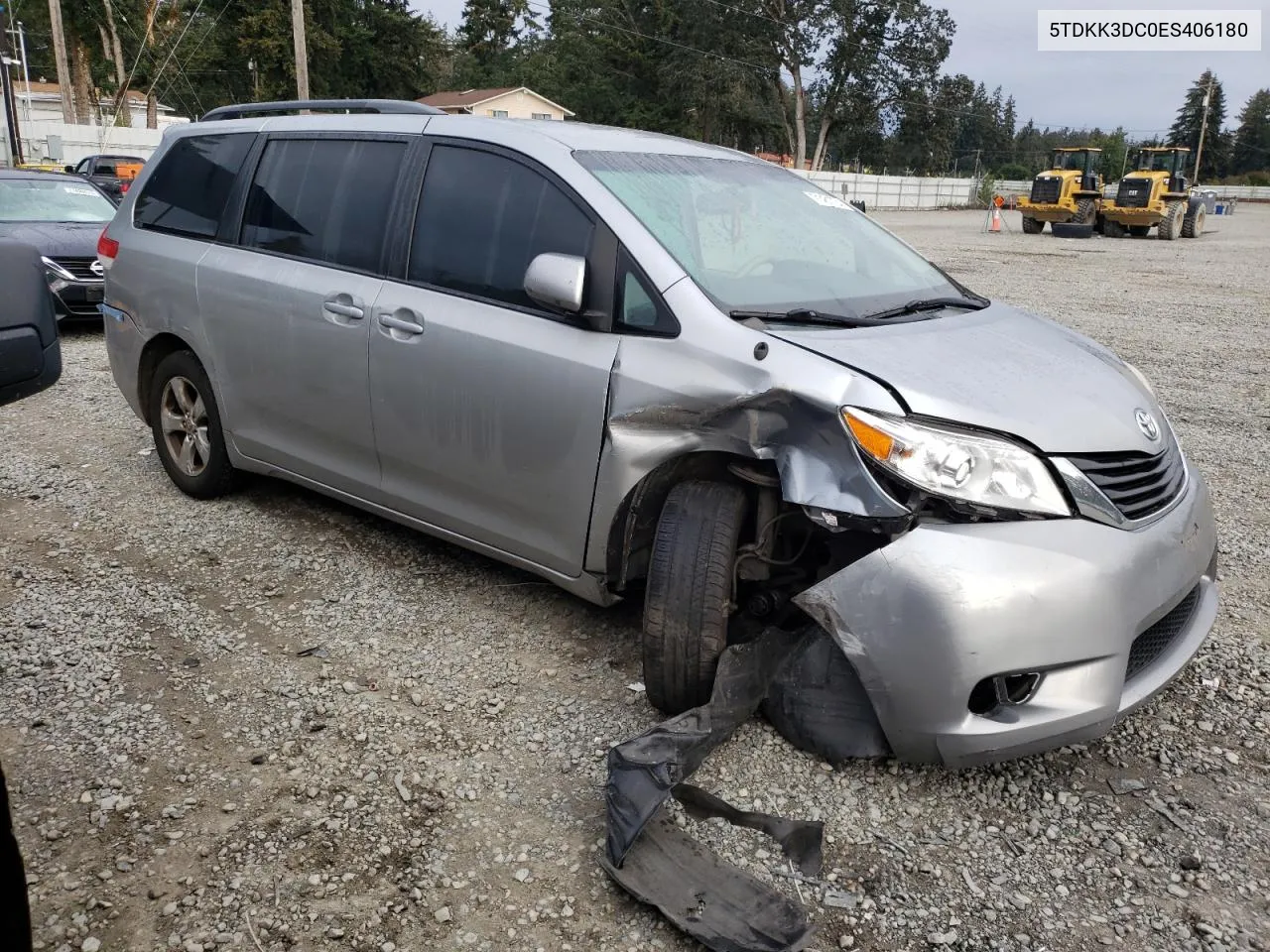 2014 Toyota Sienna Le VIN: 5TDKK3DC0ES406180 Lot: 71461724