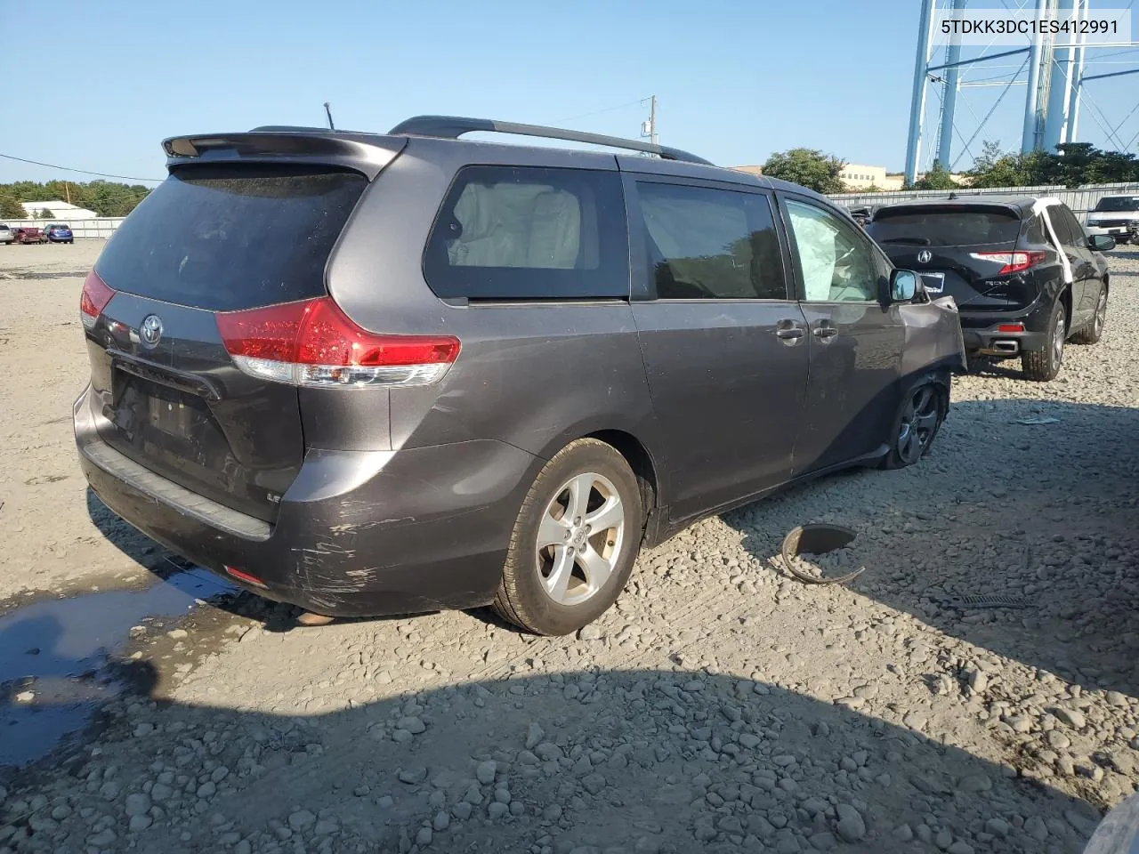 2014 Toyota Sienna Le VIN: 5TDKK3DC1ES412991 Lot: 71468764