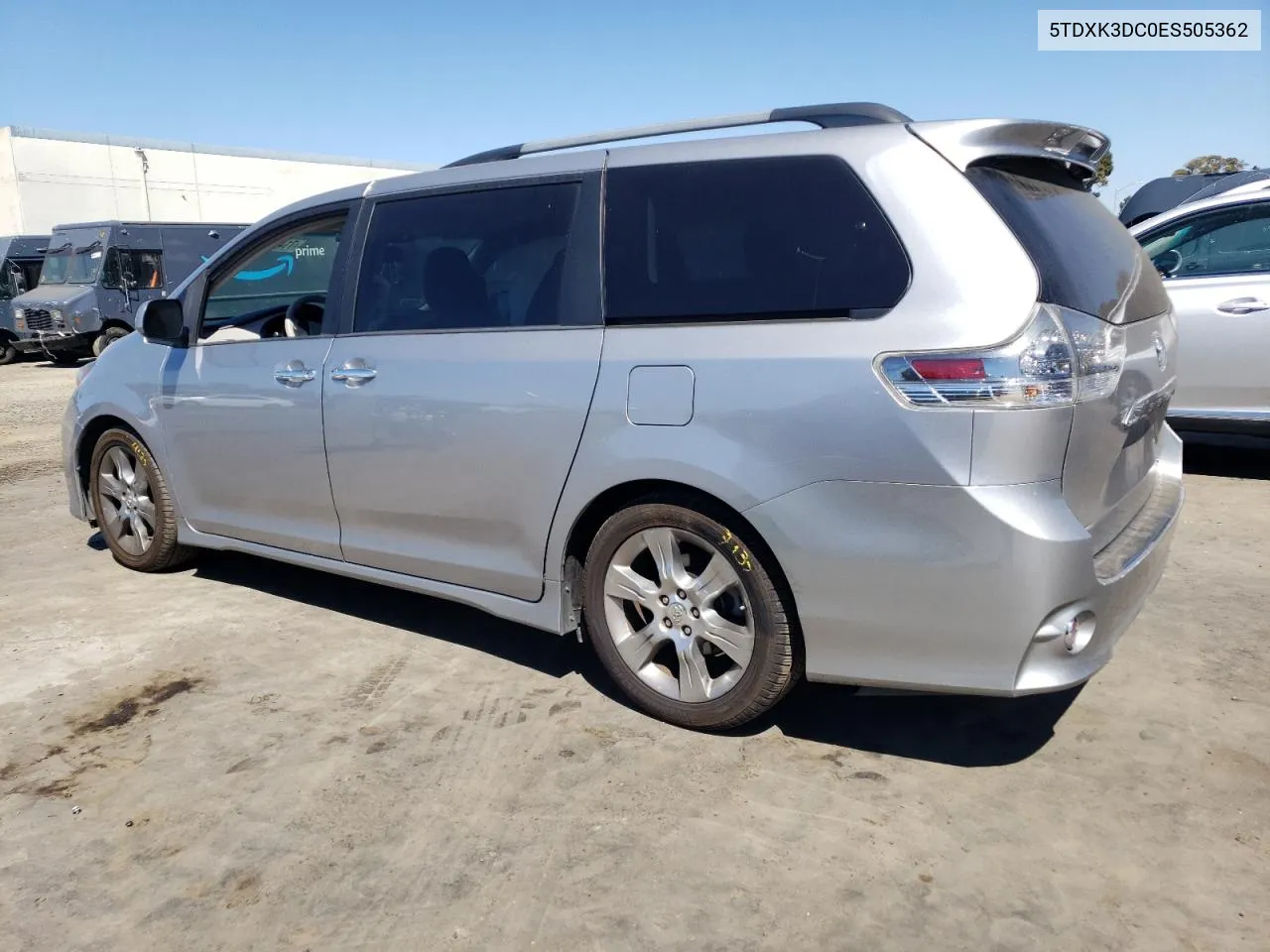 2014 Toyota Sienna Sport VIN: 5TDXK3DC0ES505362 Lot: 71494494