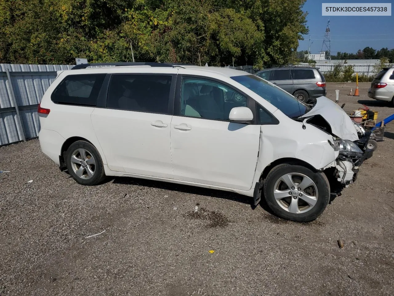 2014 Toyota Sienna Le VIN: 5TDKK3DC0ES457338 Lot: 71995874