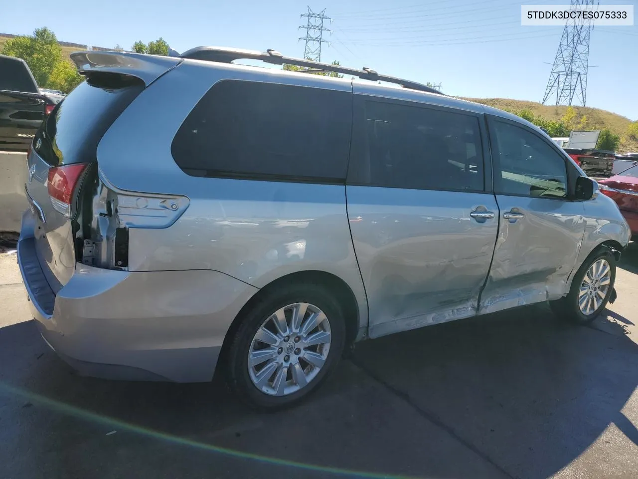 2014 Toyota Sienna Xle VIN: 5TDDK3DC7ES075333 Lot: 72016294