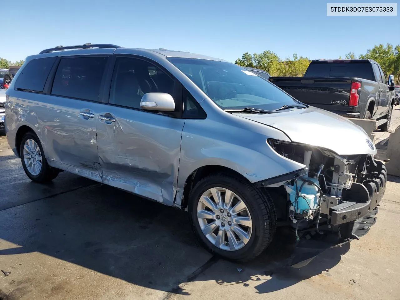 2014 Toyota Sienna Xle VIN: 5TDDK3DC7ES075333 Lot: 72016294