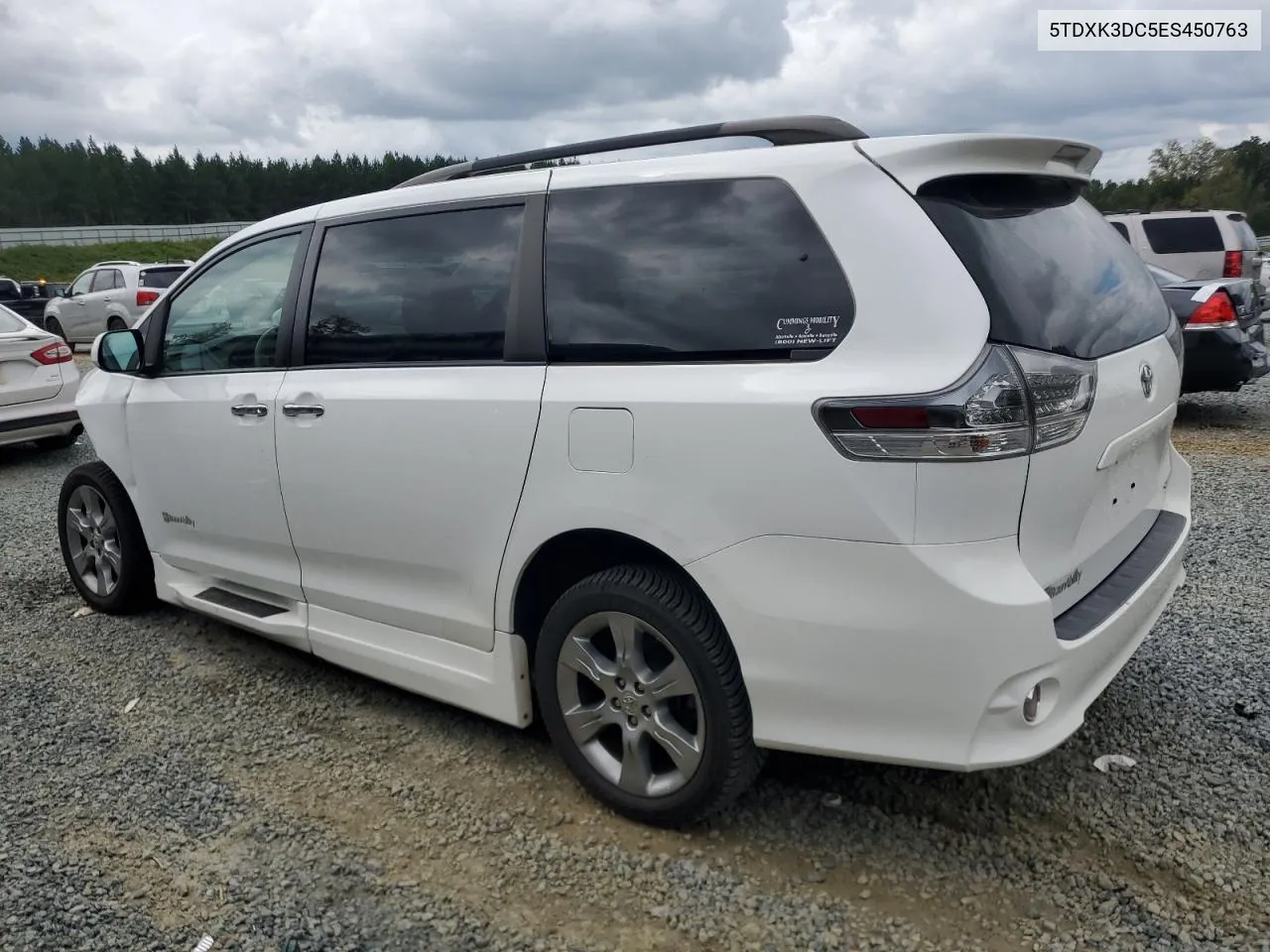 2014 Toyota Sienna Sport VIN: 5TDXK3DC5ES450763 Lot: 72353334