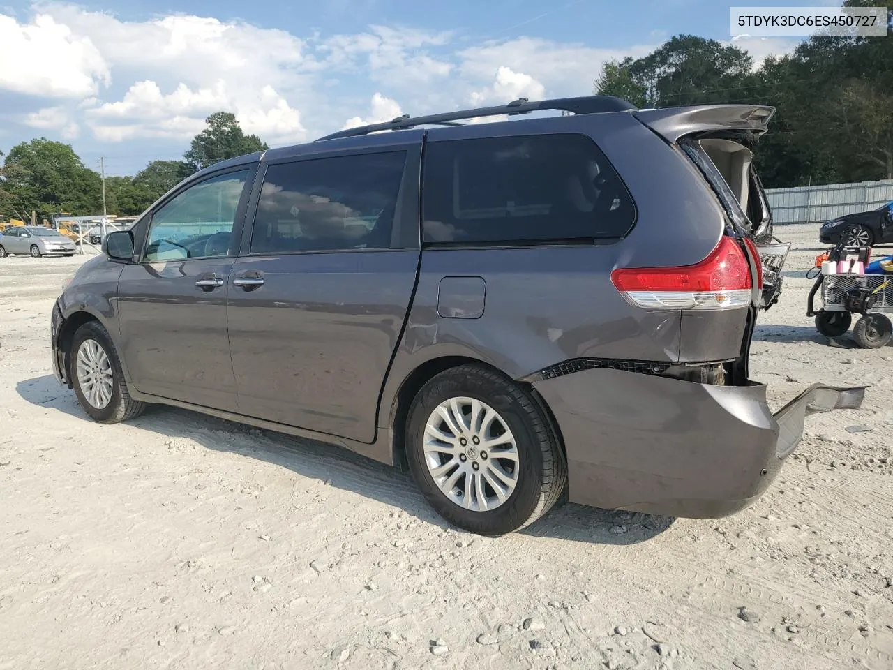 2014 Toyota Sienna Xle VIN: 5TDYK3DC6ES450727 Lot: 72635294