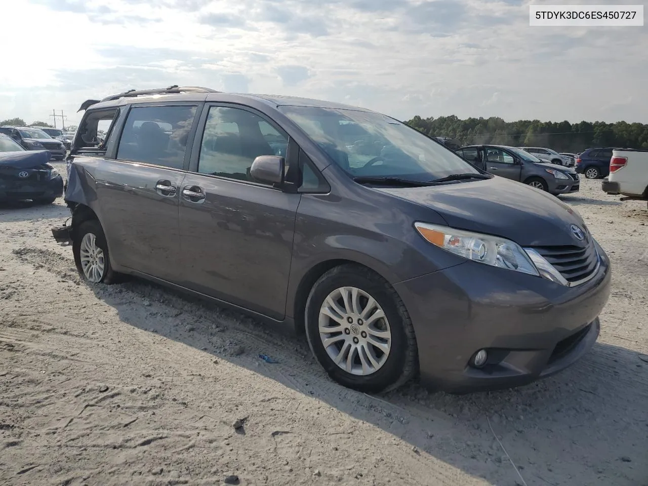 5TDYK3DC6ES450727 2014 Toyota Sienna Xle