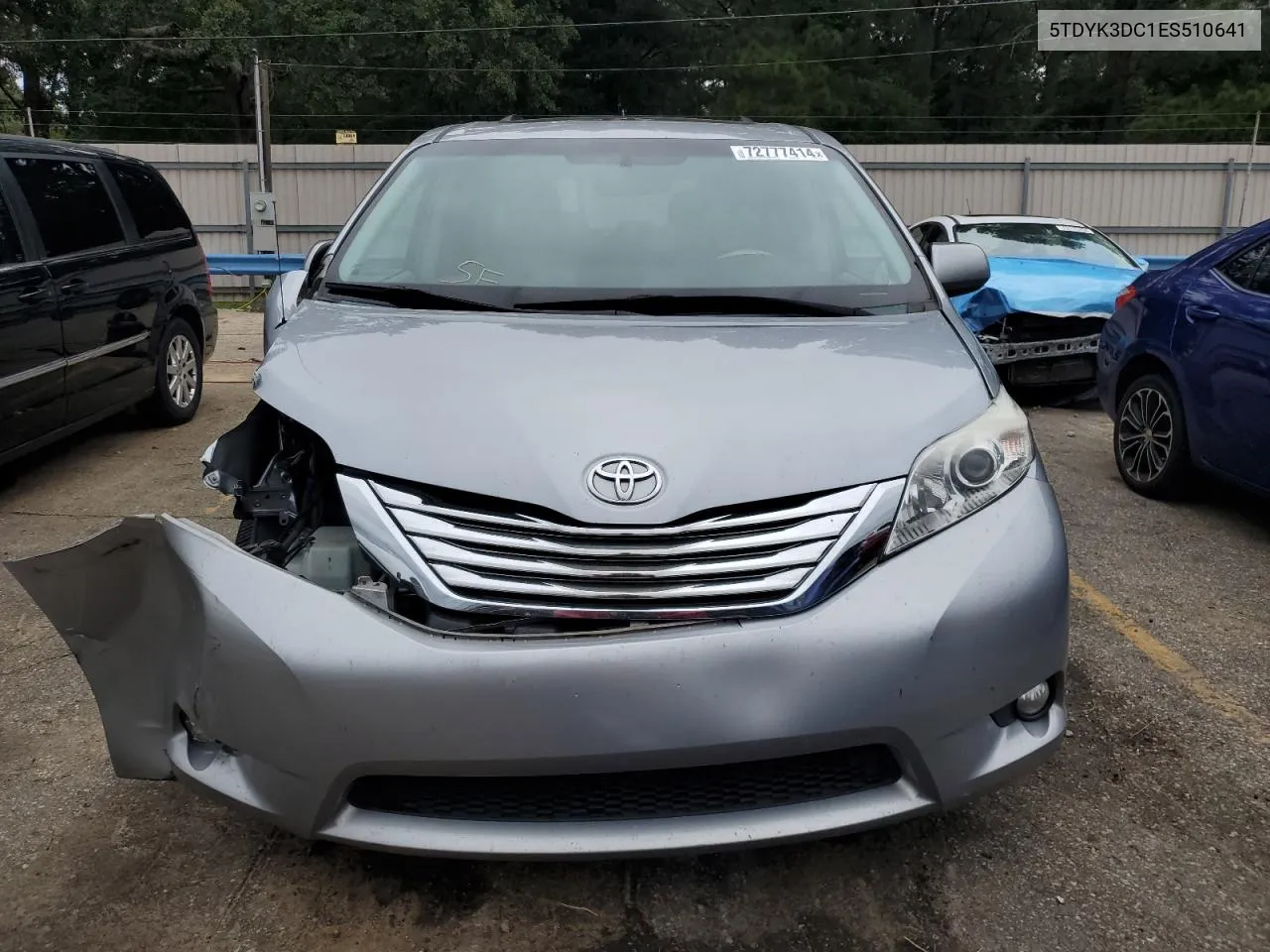 2014 Toyota Sienna Xle VIN: 5TDYK3DC1ES510641 Lot: 72777414