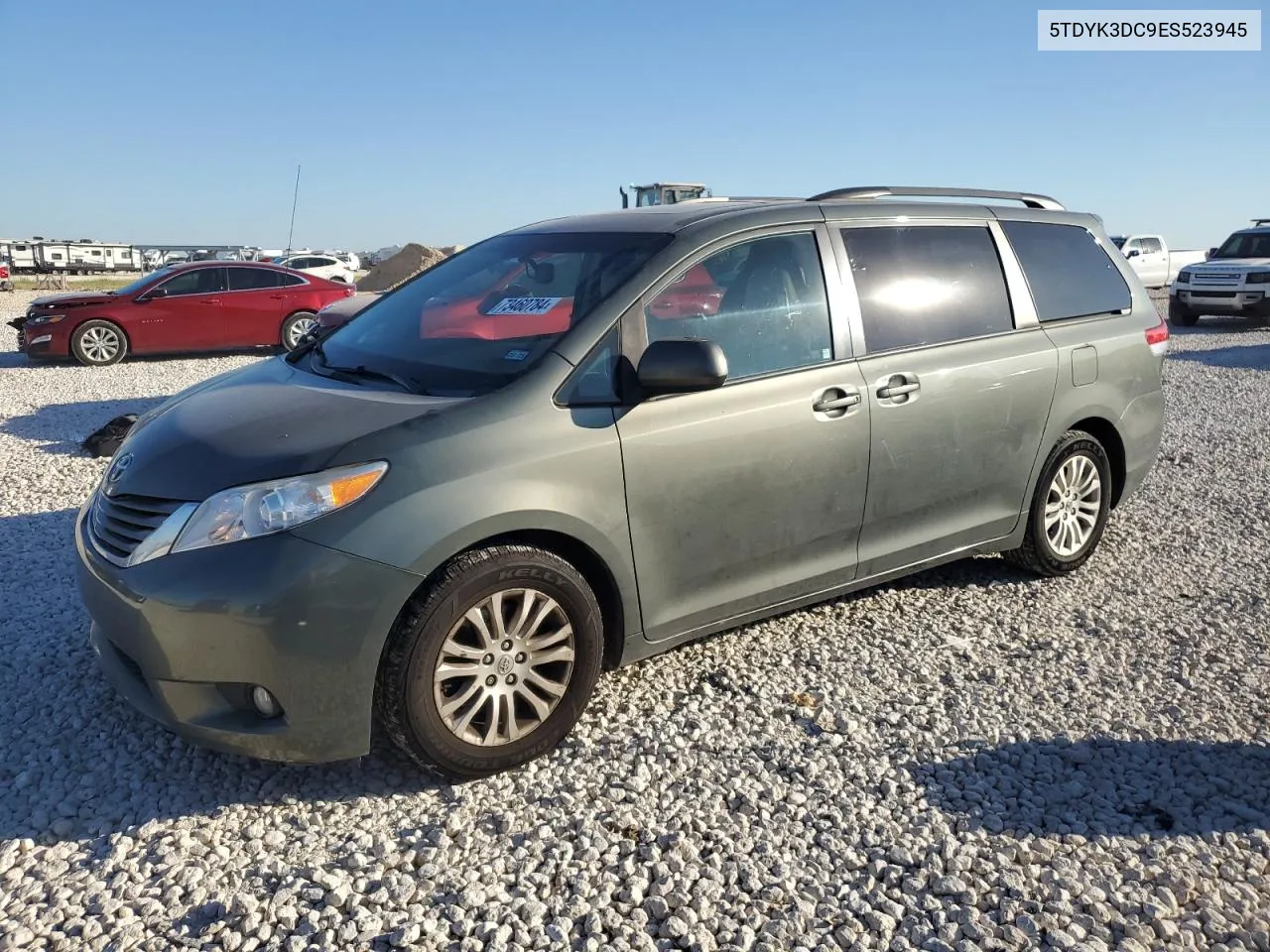 2014 Toyota Sienna Xle VIN: 5TDYK3DC9ES523945 Lot: 73460784