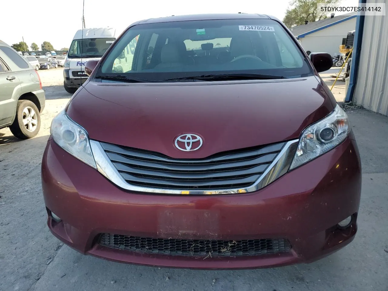 2014 Toyota Sienna Xle VIN: 5TDYK3DC7ES414142 Lot: 73470524