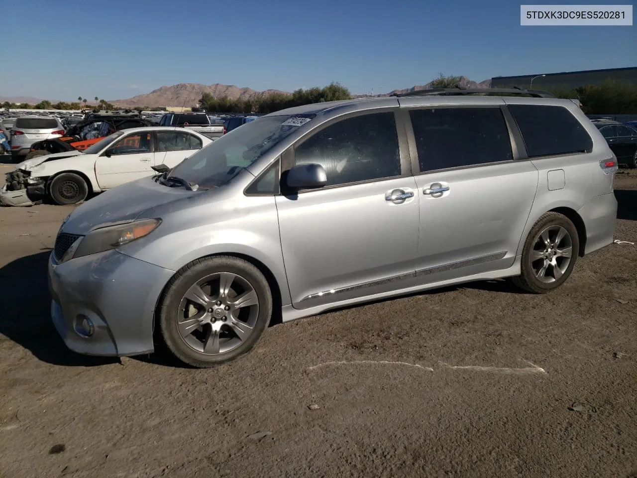 2014 Toyota Sienna Sport VIN: 5TDXK3DC9ES520281 Lot: 73743794