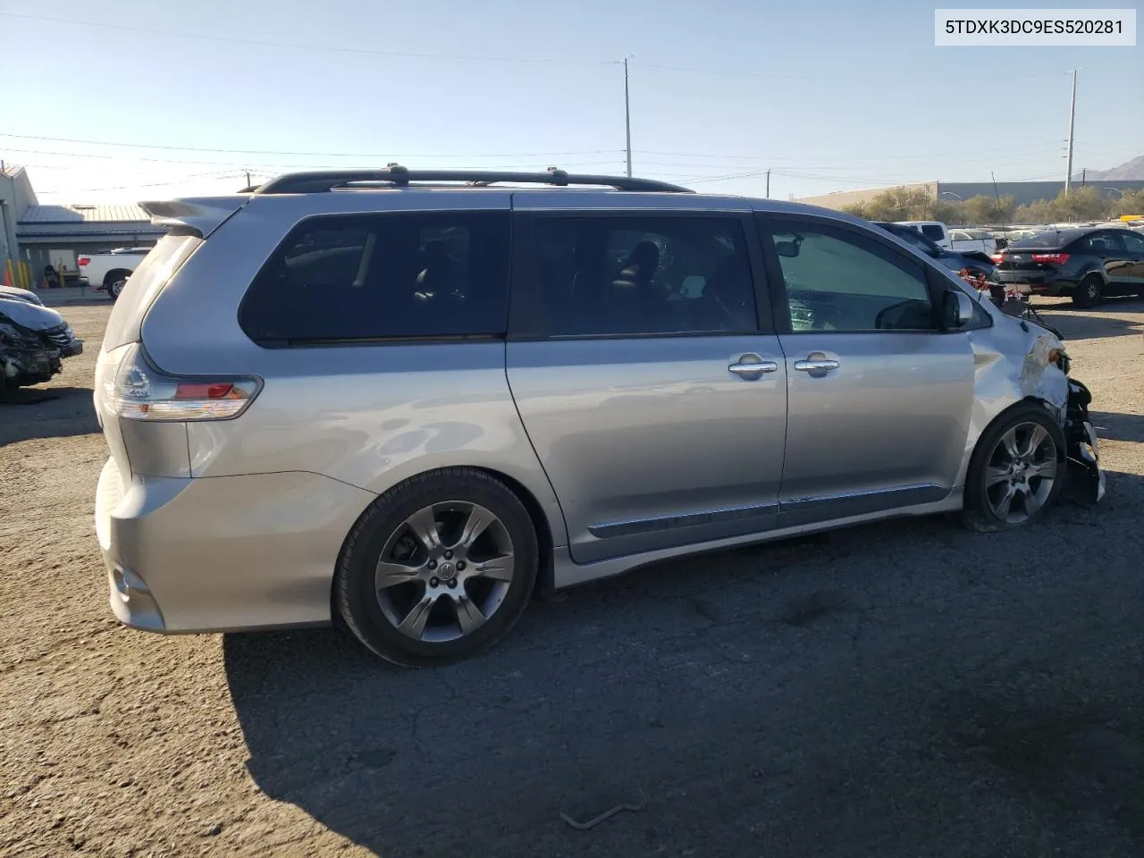 2014 Toyota Sienna Sport VIN: 5TDXK3DC9ES520281 Lot: 73743794