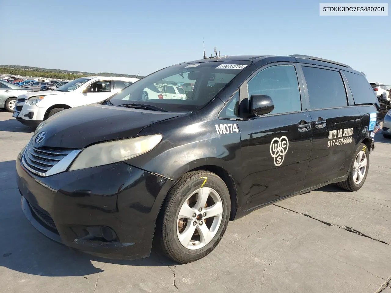 2014 Toyota Sienna Le VIN: 5TDKK3DC7ES480700 Lot: 74617214