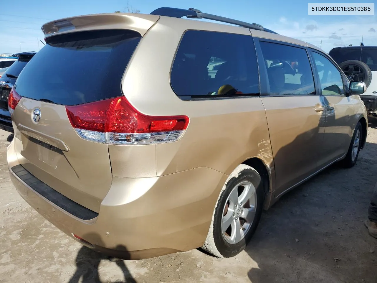 2014 Toyota Sienna Le VIN: 5TDKK3DC1ES510385 Lot: 74621614