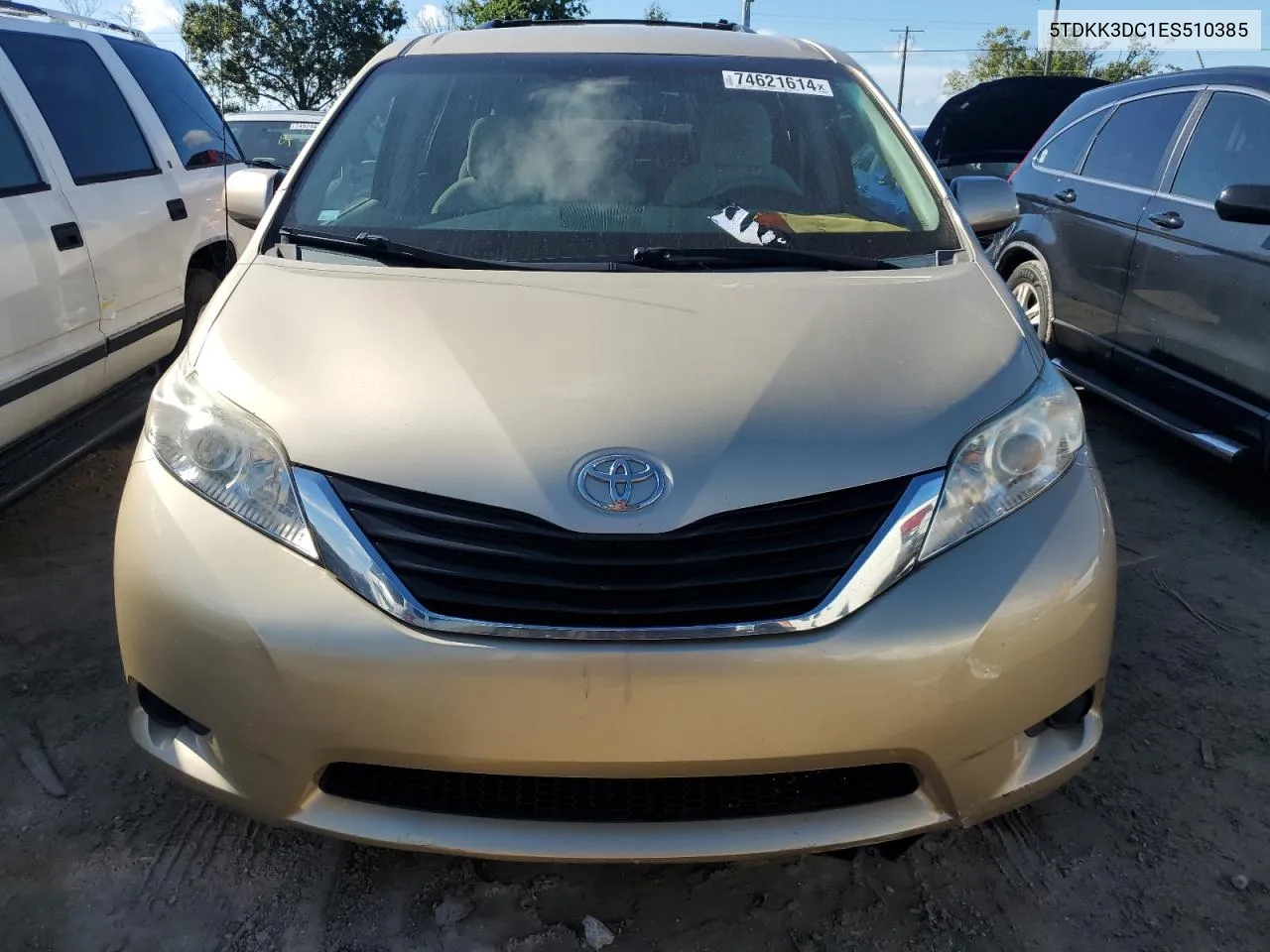 2014 Toyota Sienna Le VIN: 5TDKK3DC1ES510385 Lot: 74621614