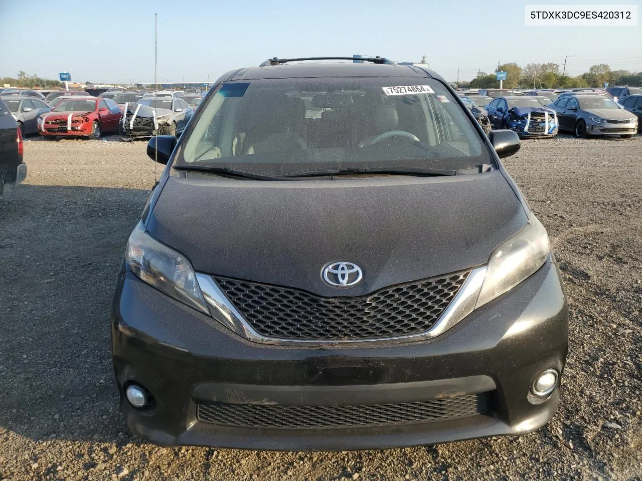 2014 Toyota Sienna Sport VIN: 5TDXK3DC9ES420312 Lot: 75274864