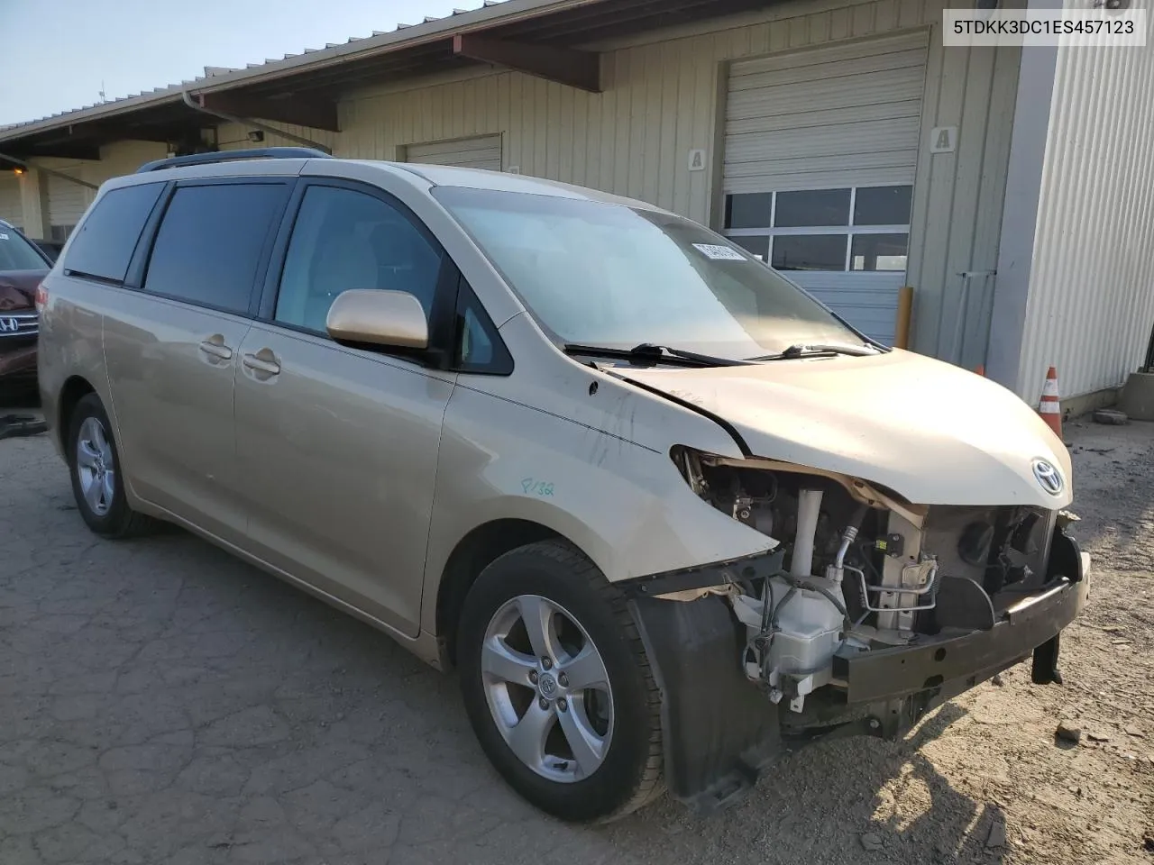 2014 Toyota Sienna Le VIN: 5TDKK3DC1ES457123 Lot: 75406194