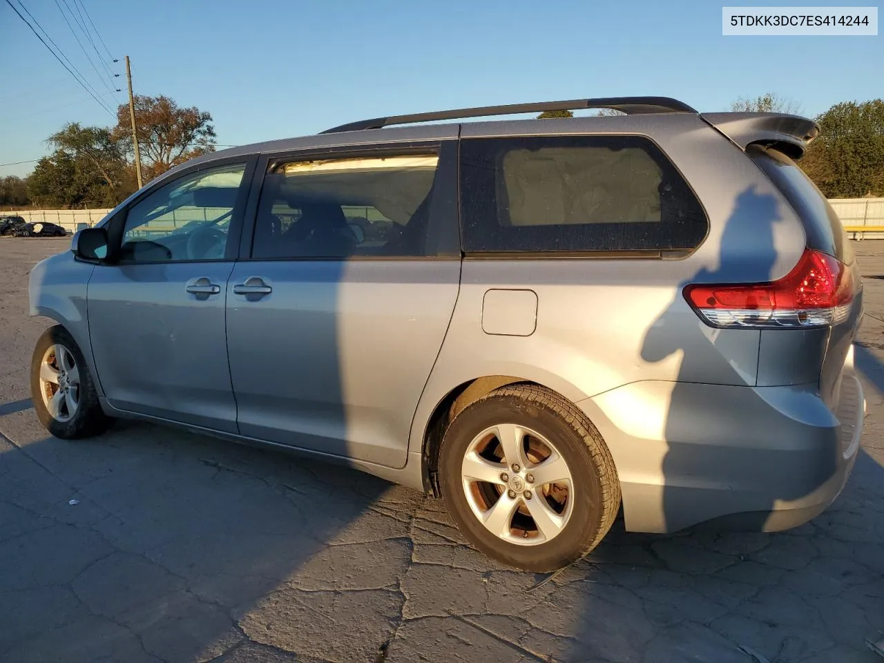 2014 Toyota Sienna Le VIN: 5TDKK3DC7ES414244 Lot: 75412044