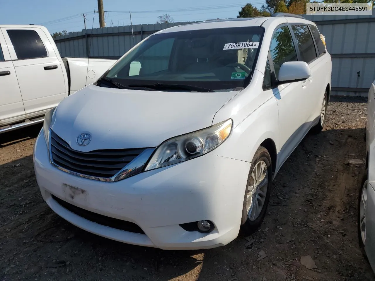 2014 Toyota Sienna Xle VIN: 5TDYK3DC4ES445591 Lot: 75591064