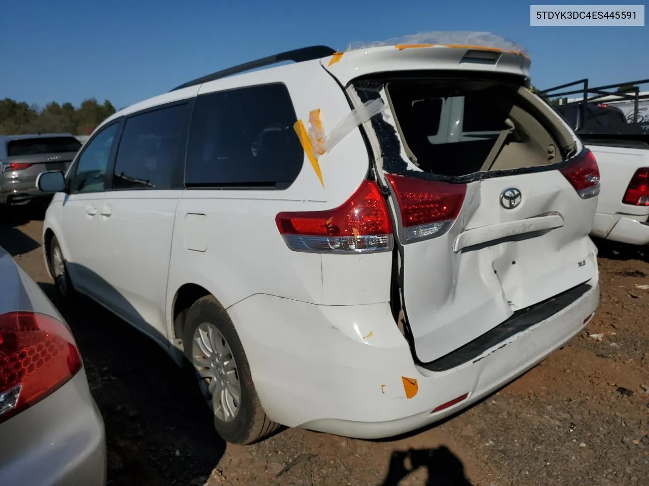 2014 Toyota Sienna Xle VIN: 5TDYK3DC4ES445591 Lot: 75591064