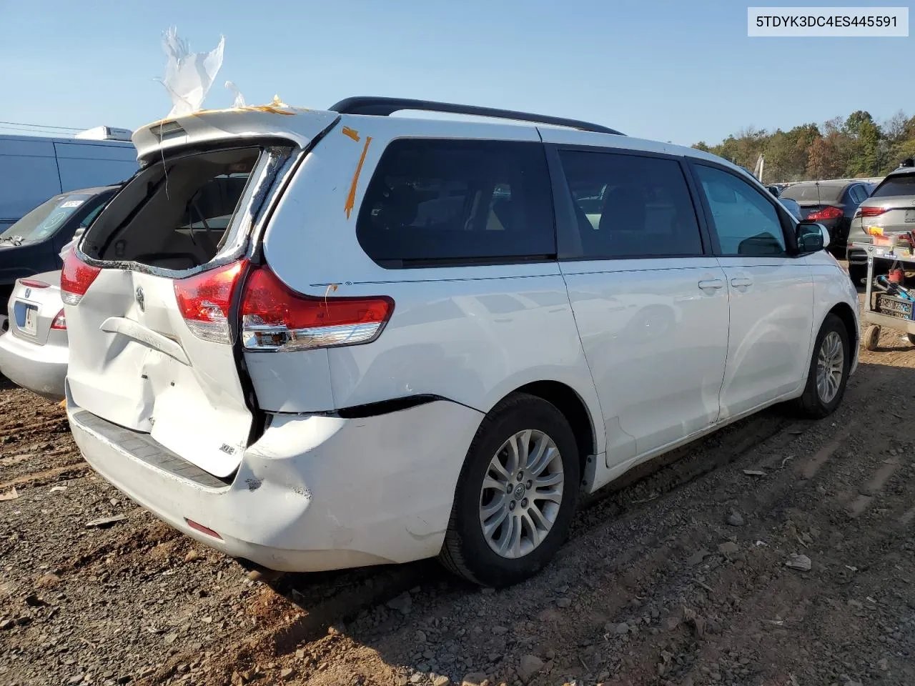 2014 Toyota Sienna Xle VIN: 5TDYK3DC4ES445591 Lot: 75591064