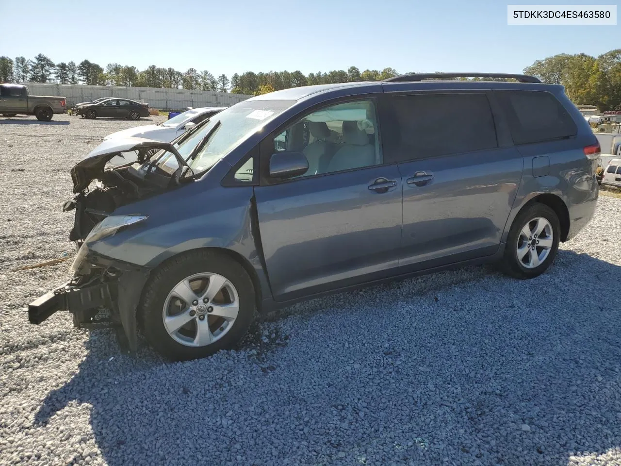 2014 Toyota Sienna Le VIN: 5TDKK3DC4ES463580 Lot: 75612354