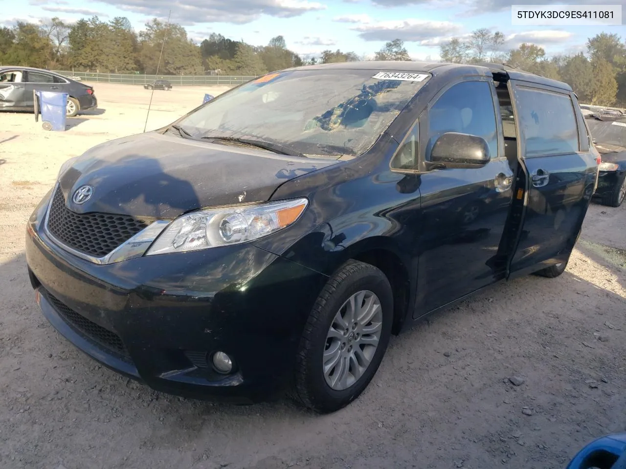 2014 Toyota Sienna Xle VIN: 5TDYK3DC9ES411081 Lot: 76343264