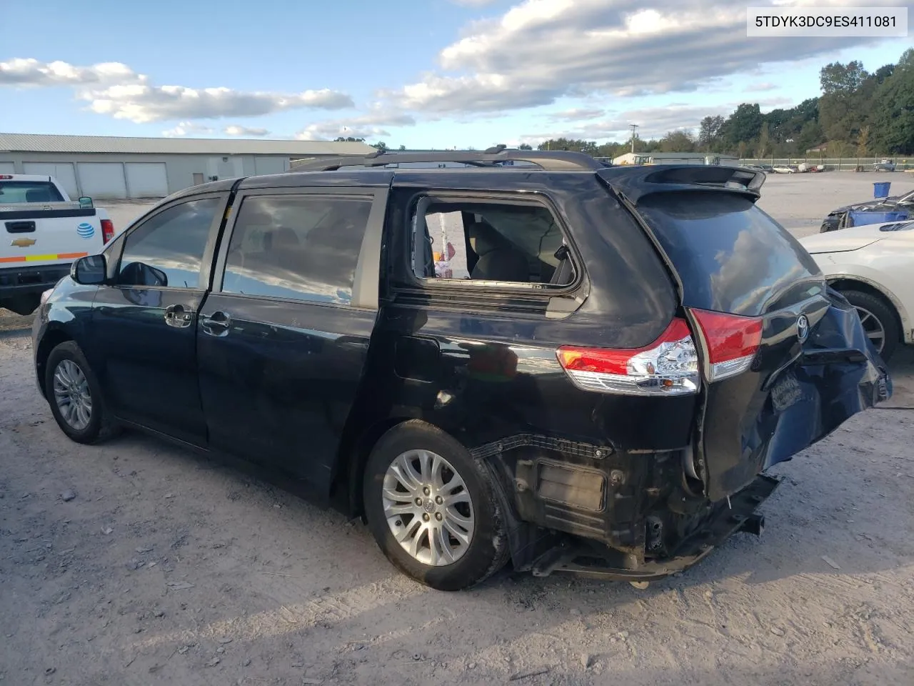 2014 Toyota Sienna Xle VIN: 5TDYK3DC9ES411081 Lot: 76343264