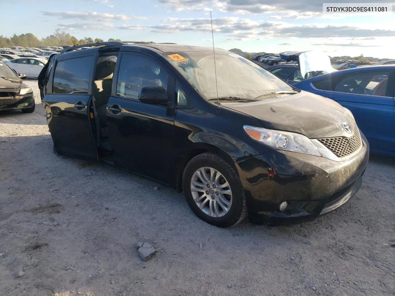 2014 Toyota Sienna Xle VIN: 5TDYK3DC9ES411081 Lot: 76343264