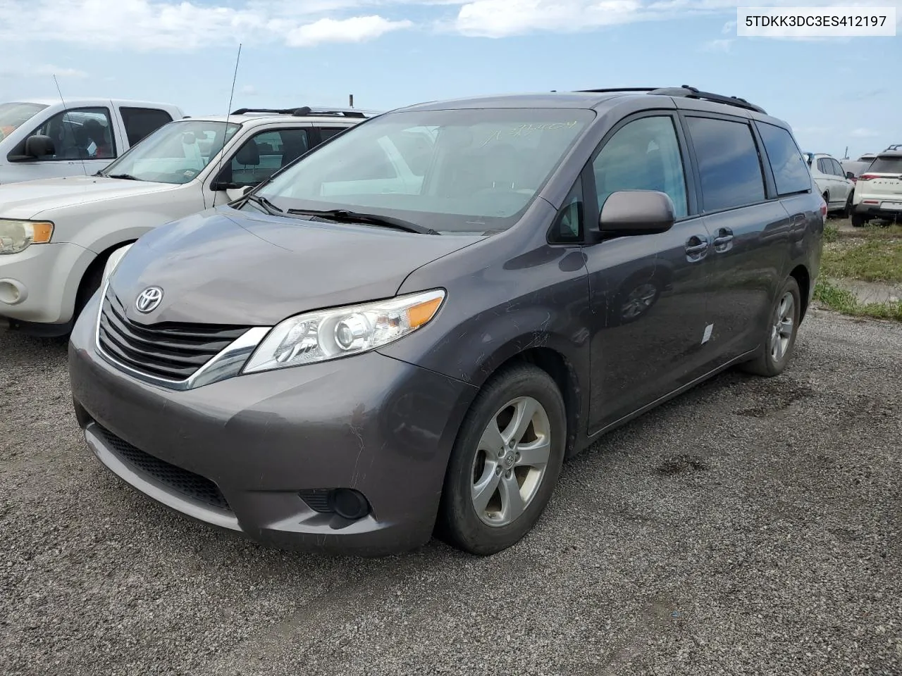 2014 Toyota Sienna Le VIN: 5TDKK3DC3ES412197 Lot: 76375404