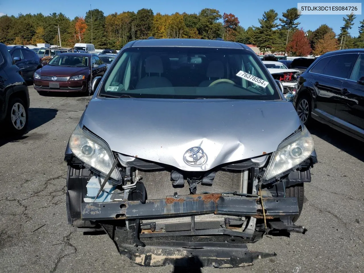 2014 Toyota Sienna Le VIN: 5TDJK3DC1ES084726 Lot: 76378554